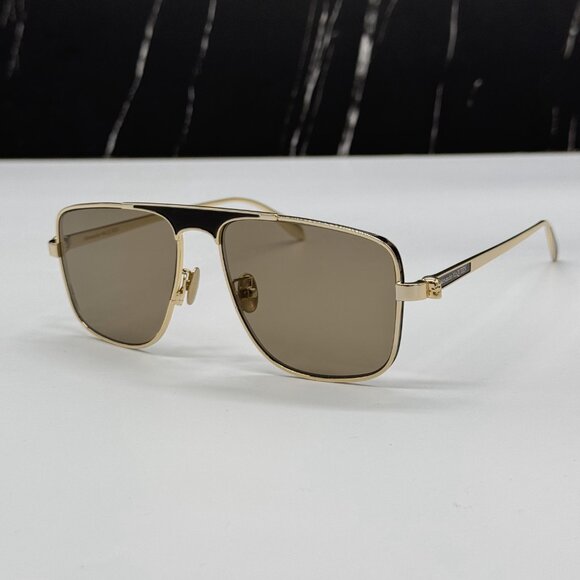NEW ALEXANDER MCQUEEN AM0200S 002 PILOT FRAME SUNGLASSES Alexander McQueen - Picture 4 of 12